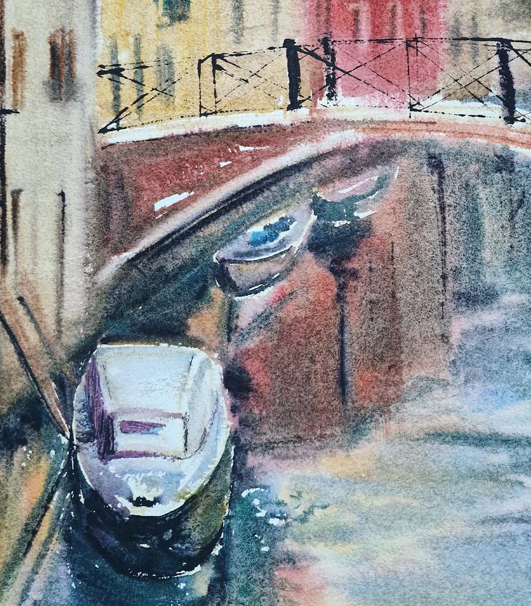 Le silence de Venise - signé par l'artiste Iryna.